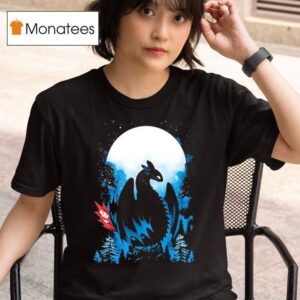Toothless From How To Train Your Dragon In The Moonligh T Shirt
