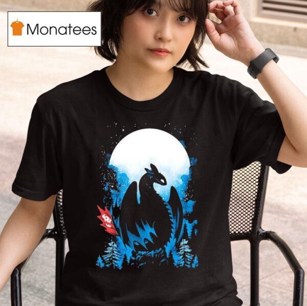 Toothless From How To Train Your Dragon In The Moonligh T Shirt