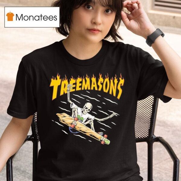 Treemasons Skate Skeleton T Shirt