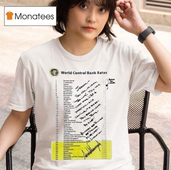 Trump World Central Bank Rates Should Be Here T Shirt