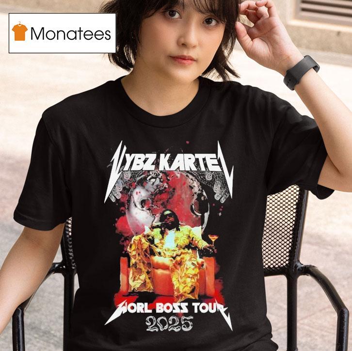 Vybz Kartel Worl Boss Tour Hands Globe Metal T Shirt
