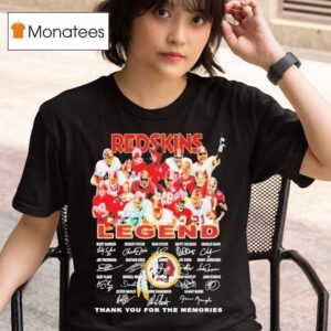 Washington Commanders Redskins Legend Thank You For The Memories Signatures T Shirt