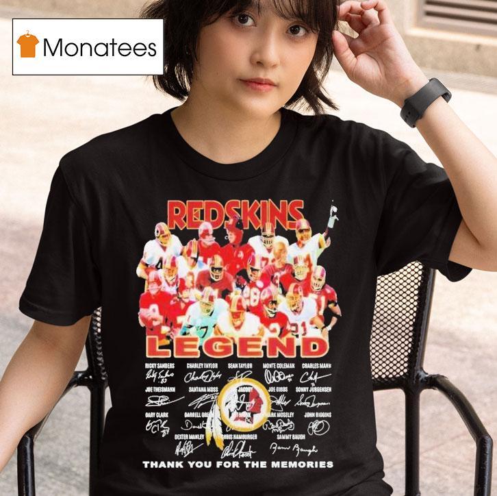 Washington Commanders Redskins Legend Thank You For The Memories Signatures T Shirt