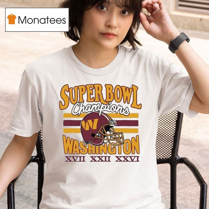 Washington Commanders Three Time Super Bowl Champions T Shirt