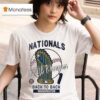 Washington Nationals Back To Back Mlb Champions Hardwood Champions Trophy T Shirt