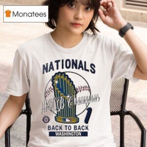 Washington Nationals Back To Back Mlb Champions Hardwood Champions Trophy T Shirt