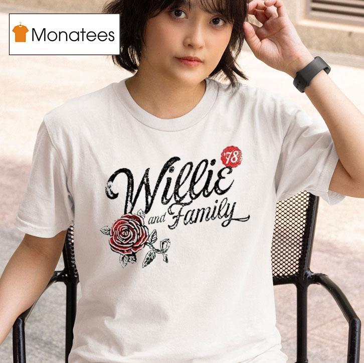 Willie Nelson Willie And Family Roses T Shirt