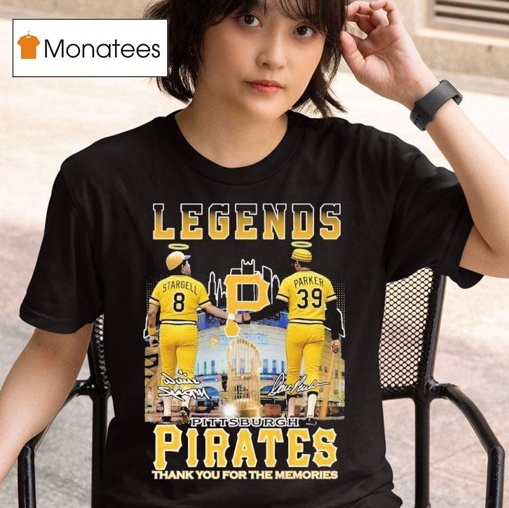 Willie Stargell And Dave Parker Pittsburgh Pirates Legends Thank You For The Memories Signatures T Shirt