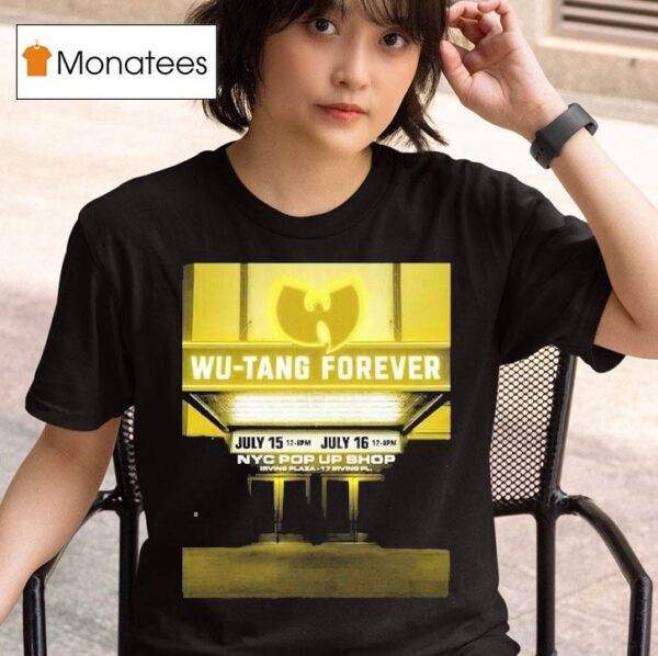 Wu Tang Clan Pop Up At Irving Plaza In New York On July Yellow Neon Marquee T Shirt