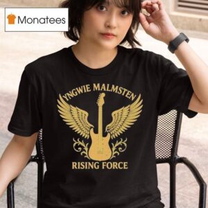Yngwie Malmsn Rising Force Valor In Velocity Wings Guitar T Shirt