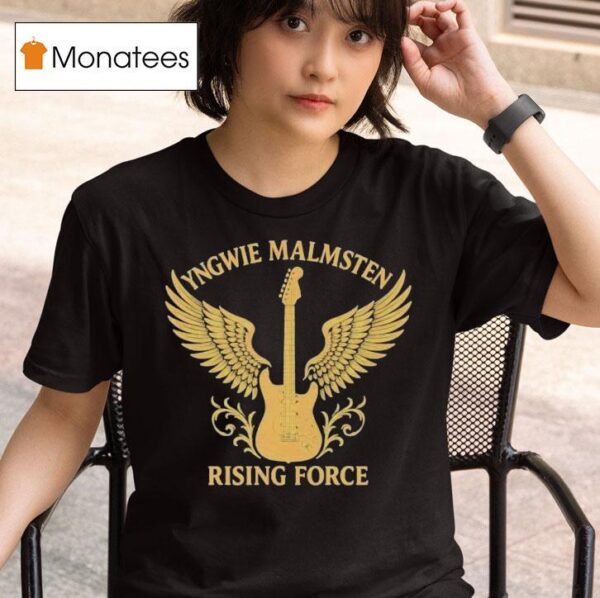 Yngwie Malmsn Rising Force Valor In Velocity Wings Guitar T Shirt