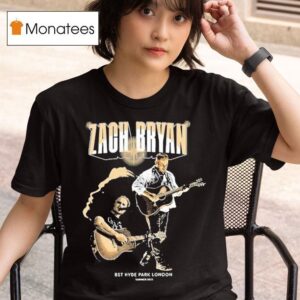 Zach Bryan Bst Hyde Park London Event Guitar Photo T Shirt