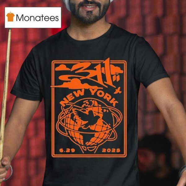 The Rooftop At Pier New York Ny June Globe T Shirt