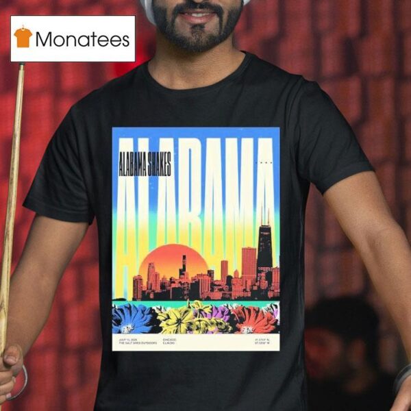 Alabama Shakes Chicago Illinois Diptych At The Salt Shed Outdoors On July T Shirt