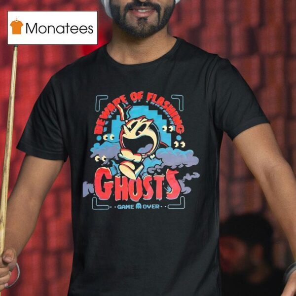Beware Of Flashing Ghost Game Over Halloween T Shirt