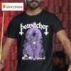 Bewitcher Biker Witch The Devil Always Mins With Rock N Roll T Shirt