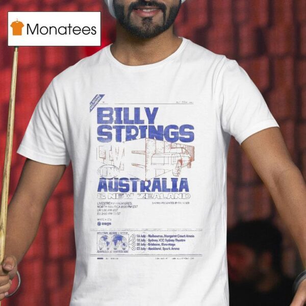 Billy Strings Melbourne Margaret Court Arena July T Shirt