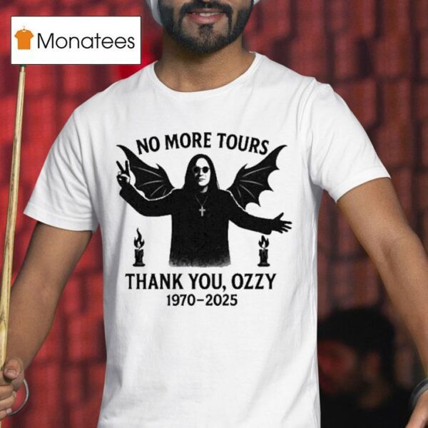 Black Sabbath Ozzy Osbourne No More Tours T Shirt