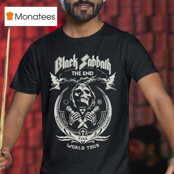 Black Sabbath The End World Tour Skeleton T Shirt