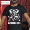 Blitz Bama Blitz Alabama Muscular Elephant Mascos T Shirt