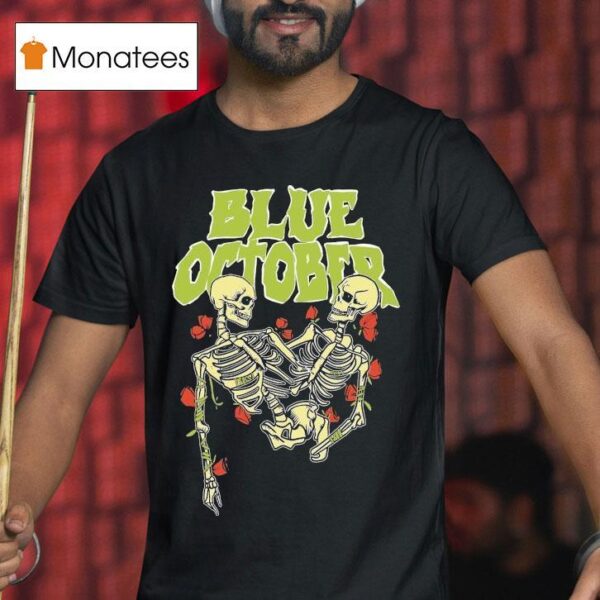 Blue October Skeleton Buddies T Shirt