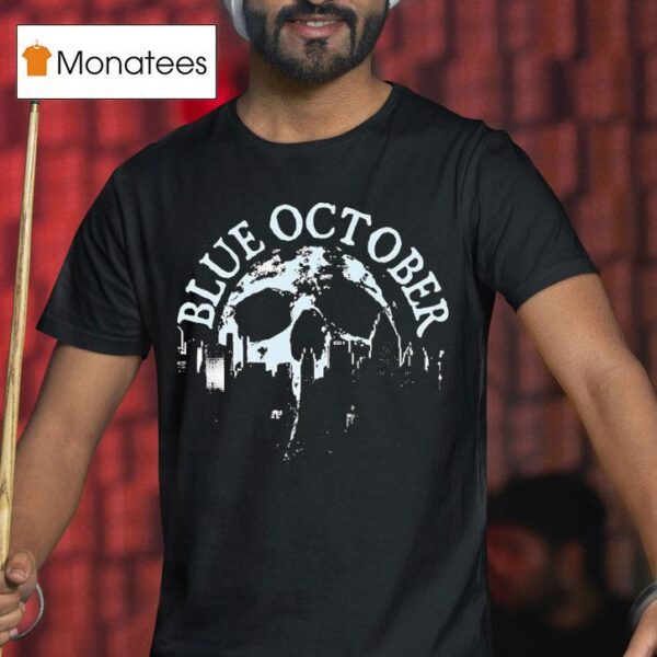 Blue October Skull Skyline Spring Tour T Shirt