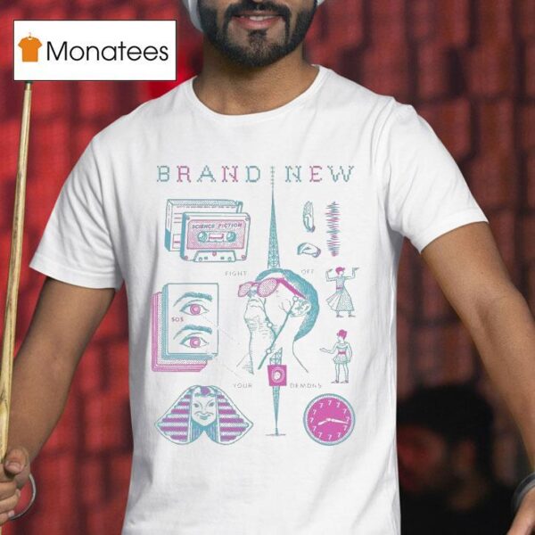 Brand New Fight Off Your Demons Science Fiction Mixtape T Shirt