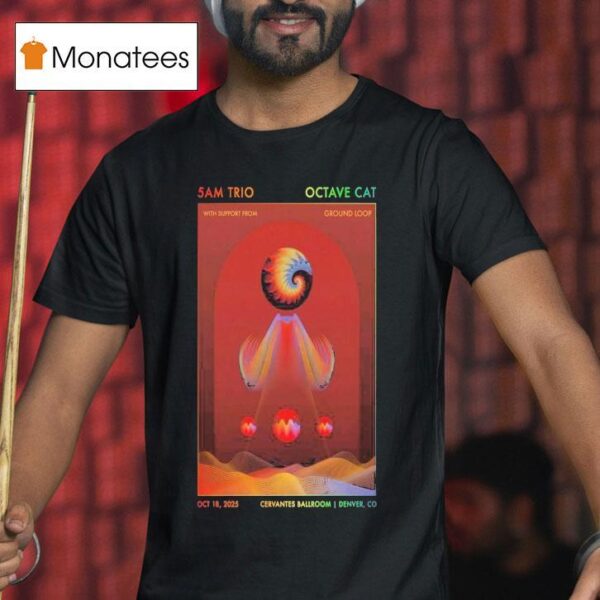 Cervantes Ballroom Denver Co Oct Trio Octave T Shirt