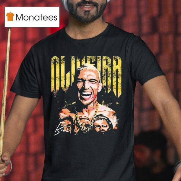Charles Oliveira Champion Portrait Gold Lettering Ufc Ar T Shirt