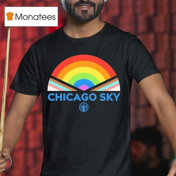 Chicago Sky Pride Rainbow T Shirt