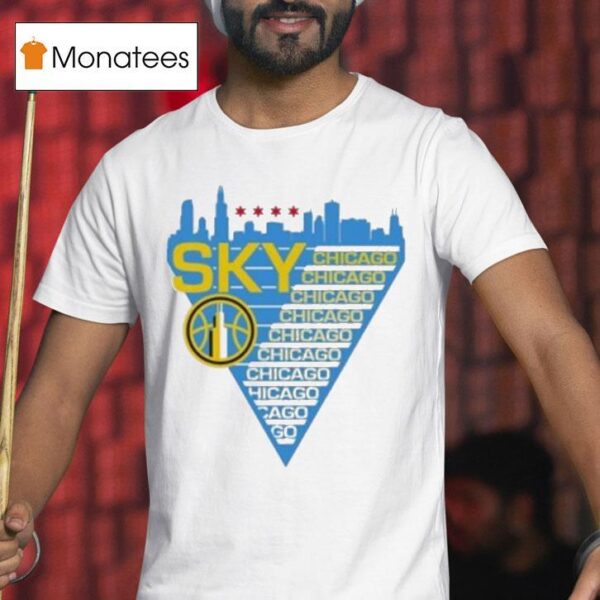 Chicago Sky Triangle T Shirt