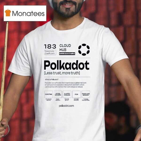 Cloud Hub Polkadot Less Trust More Truth T Shirt