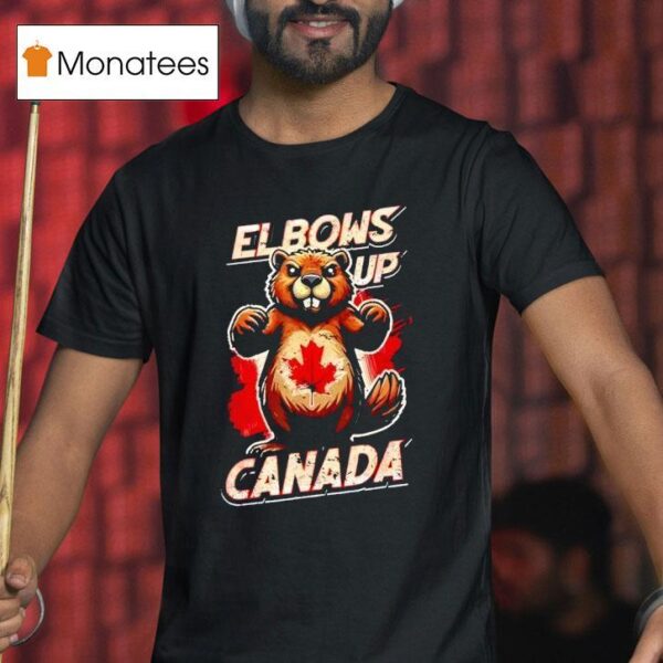 Contrarian Elbows Up Canada T Shirt