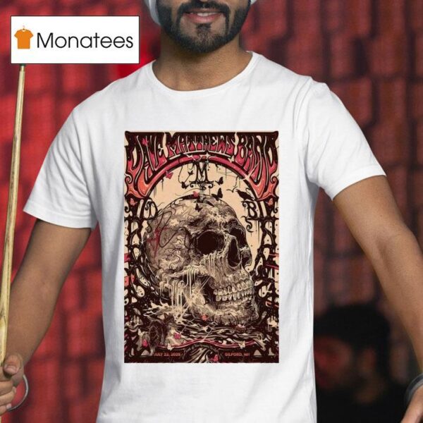 Dave Matthews Band Gilford Nh Show Skull T Shirt