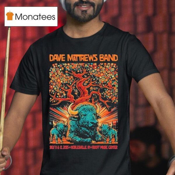 Dave Matthews Band Tour Noblesville Indiana July Buffalo T Shirt