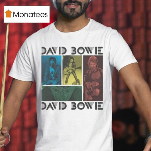 David Bowie Mick Rock Photo Collage T Shirt