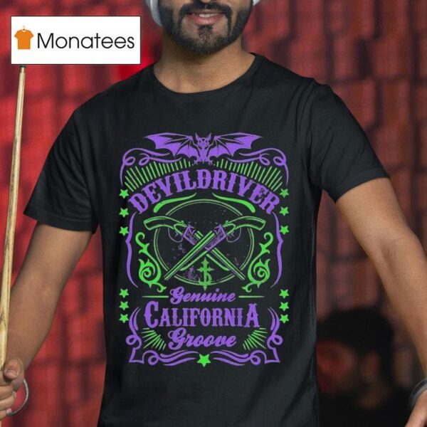 Devildriver Gemini California Groove Crossed Guns T Shirt