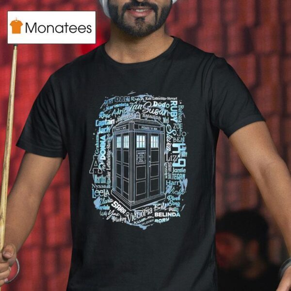 Doctor Who Police Box All Companions T Shirt