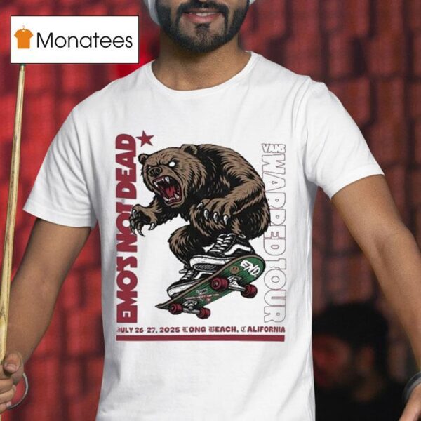 Emo S Not Dead Vans Warped Tour Long Beach Ca Bear Skate T Shirt