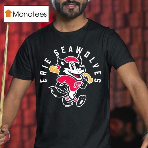 Erie Seawolves Fauxback Secondary Masco T Shirt