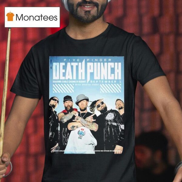 Five Finger Death Punch At Soaring Eagle Casino In Mount Pleasant Mi On September Featuring Portrai T Shirt