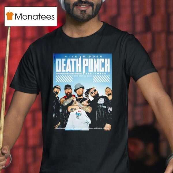Five Finger Death Punch At Soaring Eagle Casino In Mount Pleasant Mi On September T Shirt