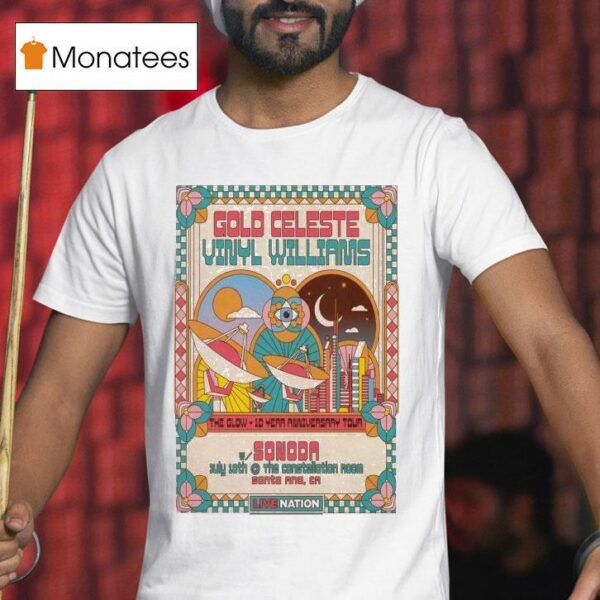 Gold Celeste Vinyl Williams July Constellation Room In Santa Ana Ca T Shirt
