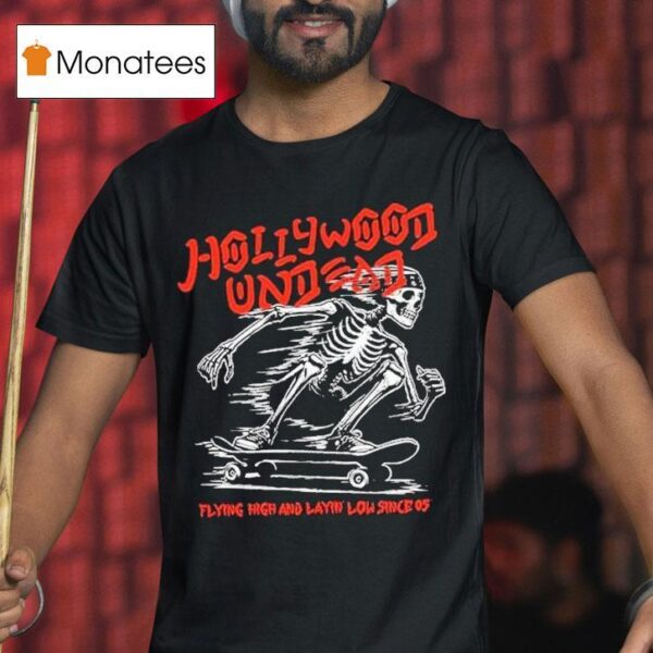 Hollywood Undead Flying High And Layin Low Skeleton Skate T Shirt