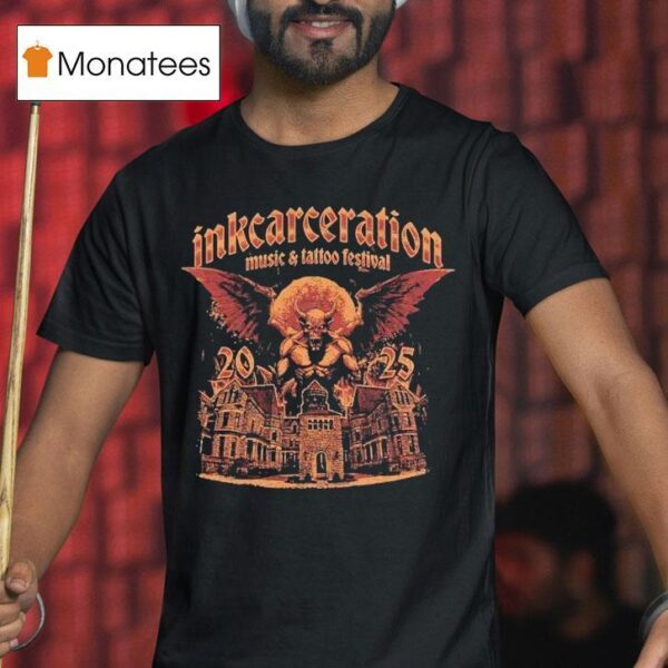 Inkcarceration Looming Gargoyle For Mansfield Ohio On July Th Th Americas Rock And Metal Tattoo Festival T Shirt