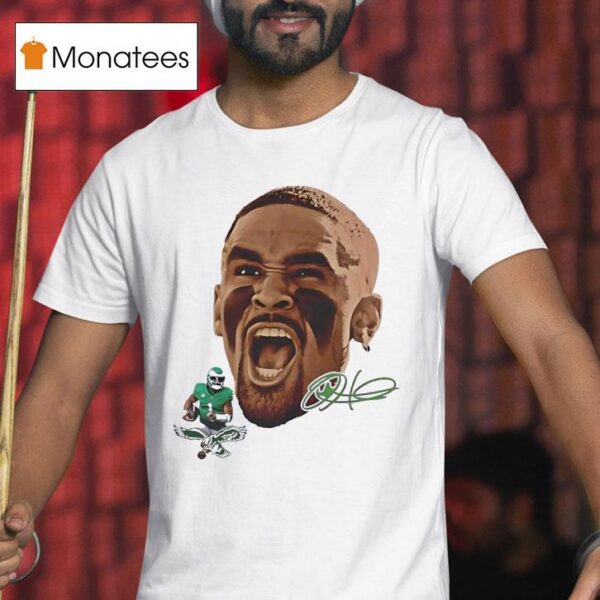 Jalen Hurts Big Face Philadelphia Eagles Football Signature T Shirt