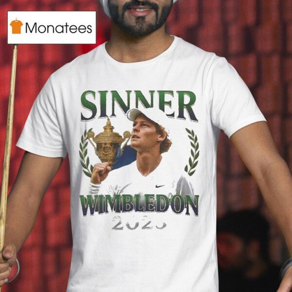 Jannik Sinner Wimbledon Trophy T Shirt