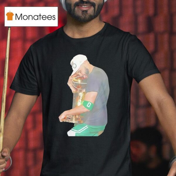 Jayson Tatum Hugs Cup Champions Boston Celtics T Shirt