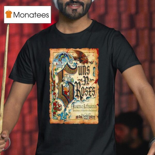July Concert Guns N Roses Kaunas L T Shirt
