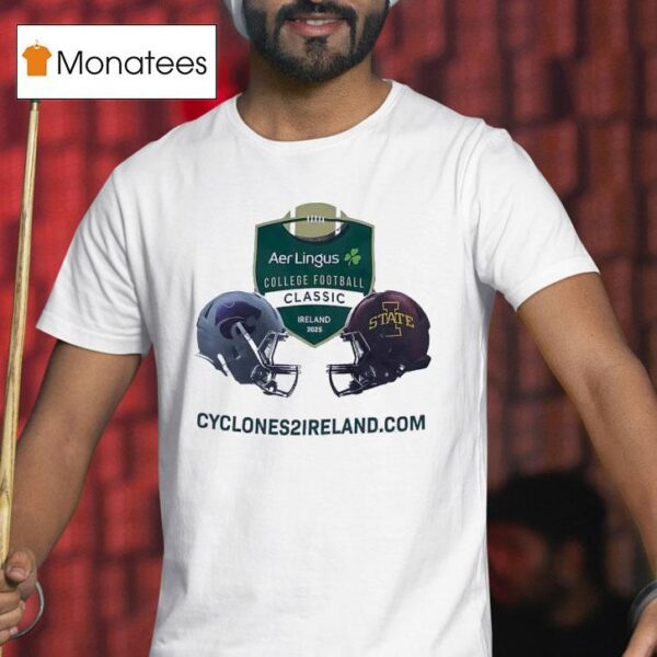 Kansas State Wildcats Vs Iowa State Cyclones Aer Lingus College Football Classic Ireland T Shirt